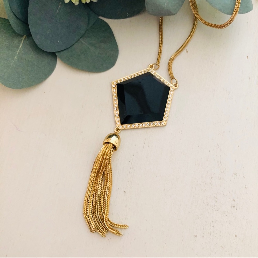 INC International Concepts Tassel Stone Necklace